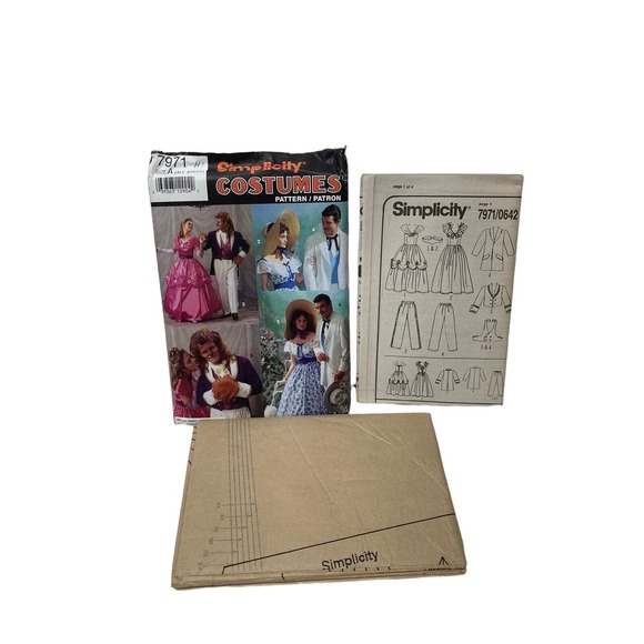 Simplicity 7971 Old South & Fairy Tales Adult Costumes Sewing Pattern Vintage - Picture 4 of 6